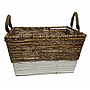CESTA DE CUERDAS RECTANGULAR BASE FIBRA PAPEL CON MANGOS MEDIANA GHNB178MD (37 x 27x 22cm)