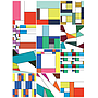 VINILOS ADHESIVOS TRANSPARENTES MONDRIAN V0032 (15 x 15cm)