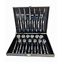 JUEGO CUBIERTOS ACERO INOX NEGRO 24PZS 4HM14-3