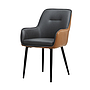 SILLA ALTON CUERINA BICOLOR INT GRIS EXT CAFE HDC213006-21-11 (53.5 x 43 x 88cm)