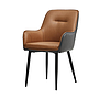 SILLA ALTON CUERINA BICOLOR INT CAFE EXT GRIS HDC213006-11-21 (53.5 x 43 x 88cm)