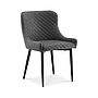 SILLA MORTON CUERINA GRIS OSCURO UDC8202-RU-15 (52 x 46.5 x 84cm)