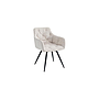 SILLA GALILEO GIRATORIA TEXTIL BEIGE PATAS NEGRAS GDC84Ca-3-B3-C3 (41 / 57 x 58 x 84cm)