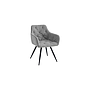 SILLA GALILEO GIRATORIA TEXTIL GRIS OSCURO PATAS NEGRAS GDC84Ca-3-B9-C9 (41 / 57 x 58 x 84cm)
