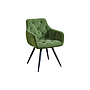 SILLA GALILEO GIRATORIA TEXTIL VERDE PATAS NEGRAS GDC84Ca-3-B6-C6 (41 / 57 x 58 x 84cm)