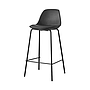 TABURETE DOUGLAS ASIENTO CUERINA NEGRO PATA NEGRO XRB-034-H (42 x 42 x 86 x 65cm)